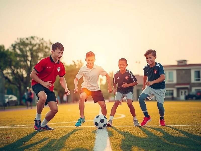 Award ceremony for young football players
